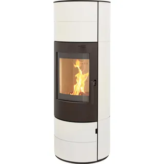 Kaminofen München XL Stahl creme weiß Style - Braun