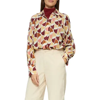 s.Oliver Langarmbluse mit All-Over Muster, rosa