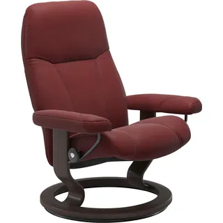 Relaxsessel STRESSLESS "Consul", rot (cherry paloma), B:76cm H:100cm T:71cm, Leder BATICK: BATICK ist ein leicht korrigiertes, durchgefärbtes und genarbtes Möbelleder, bei dem die meisten Unebenheiten und Spuren in der Regel entfernt wurden.;Leder PALOMA: PALOMA ist ein durchgefärbtes Semianilin-Möbelleder mit natürlicher Narbung.;ROHLEDER Stoff Q2 FARON: Ein fester zuverlässiger Bouclé mit einem strukturierten Aussehen und einer komfortablen Oberfläche (100% Polyester im Flor, Grundgewebe: 50% Polyester,