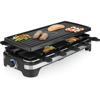 Princess 162650 Raclette 10Pfännchen, Antihaftbeschichtung, Grillfunktion, kabelgebunden, Kontrolll