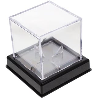 CLISPEED Baseball-Vitrine Acryl-Baseball-Halter Acryl-Box Mit Standfuß Durchsichtiger Würfel Autogramm-Erinnerungsstücke Ball-Vitrinenschutz Baseball-Display-Box In Offizieller Größe