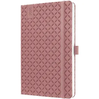 Sigel J6129 Wochenkalender 2026 A5 dunkelrot, Hardcover, Gummiband, Stiftschlaufe, Einstecktasche, 174 Seiten, vegan, Buchkalender, Terminplaner Taschenkalender Jolie