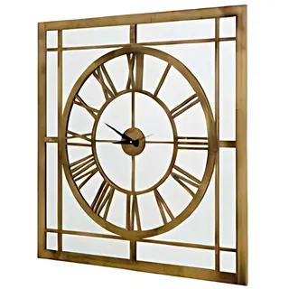 aea Quadratische Wanduhr 100,0 cm 100 braun