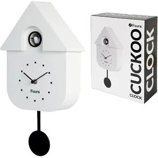 Fisura Kuckucksuhr 41,5 cm 21,5 x 8 cm weiß
