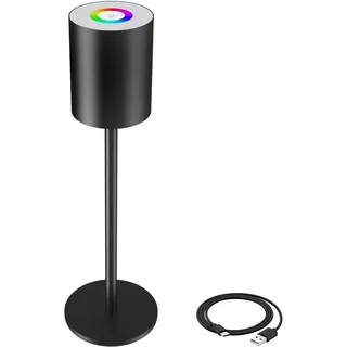 tectake Akku-Tischlampe Corly,10 x 37 cm,schwarz , Metall , LED integrated , 10x37x10 cm , Ce , Lampen & Leuchten, LED Beleuchtung, LED-Tischlampen