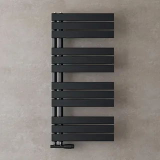 doporro Heizkörper Bad Handtuchheizkörper 104x50cm Badezimmer Badheizkörper Badheizung Handtuchtrockner Handtuchwärmer Seitenanschluss Anthrazit