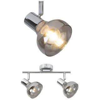 Spotleuchte Schienensystem Holly aus Metall u. Glas chrom/ getönt Farbe B:32cm