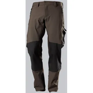 BP 1861-620-4832-60n Super-Stretch-Hose für Männer, Schlanke Silhouette mit höherer Taille am Rücken, 250,00 g/m2 Stoffmischung mit Stretch, braun/schwarz, 60n