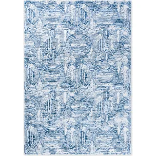 Mazovia Teppich Blau Modern Geometrisch Teppich für Wohnzimmer, Schlafzimmer gut für Fußbodenheizung - 200x300 cm - Himmelblau