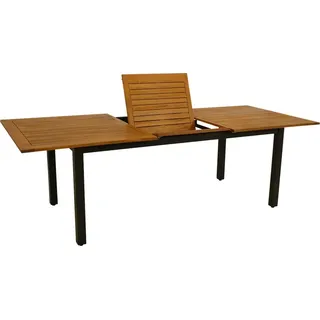 DEGAMO SARONNO Ausziehtisch 180/240 x 100 x 75 cm Anthrazit/Braun/Grau