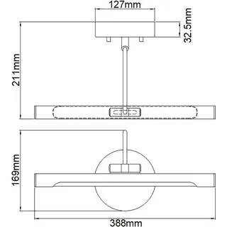 Elstead Alton LED Bilderleuchte 39cm Weiß - Weiß