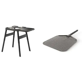 Ninja Woodfire verstellbarer Ständer und Beistelltisch, Außenofen- und Grillständer & Woodfire Pizzaschaufel für Außenöfen der Serie OO101UK