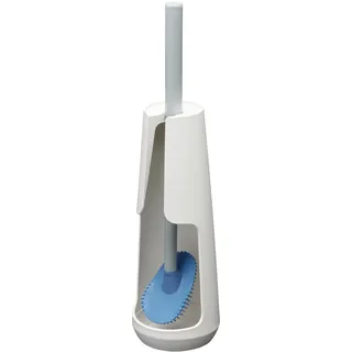 Tiger Tess Toilettenbürstenhalter freistehend mit flexibler Swoop WC-Bürste, Farbe: Weiß / Hellgrau