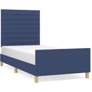 vidaXL Bettgestell ohne Matratze Blau 80x200 cm Stoff - Blau