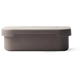 MAMEIDO Brotdose Edelstahl 1200 ml, mit flexiblem Trenner & Silikondeckel, Lunchbox Erwachsene, leichte Vesperbox Kinder, Brotbox Kinder mit Fächern (Taupe Grey)