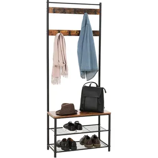 Garderobe Taio industrial - braun/schwarz