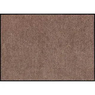 Erwin Müller Fußmatte Mainz, Schmutzfangmatte, Sauberlaufmatte uni nougat Größe 60x85 cm - rutschfest, pflegeleicht, für Fußbodenheizung geeignet (weitere Farben, Größen)