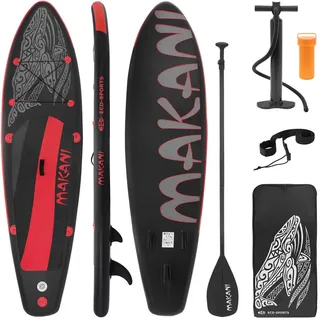 ECD Germany Stand Up Paddle Board Makani 320 x 80 x 15 cm Schwarz-Rot