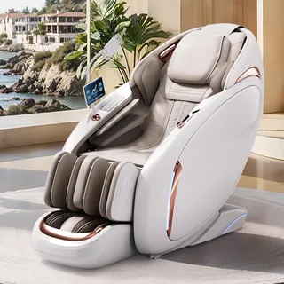 Massagesessel, Zero Gravity Funktion,Bluetooth und Heizung,Massagestuhl Relaxsessel mit Wärmefunktion,Massagestuhl mit SL-Schiene weißGH-L11 - Weiß