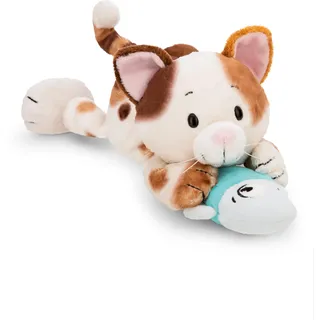 NICI 62151 Kuscheltier Glückskatze & Fisch 30cm liegend GREEN