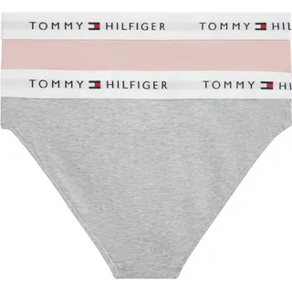 Tommy Hilfiger Mädchen 2 Pk Bikini Ug0ug00750 Slip, Multi (Foggy Pink/L Gry Htr), 12-14 Years