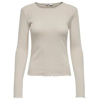 Only ONLCARLOTTA L/S TOP NOOS JRS Beige