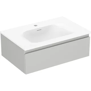 Mexen Orio Badezimmerschrank 70 cm mit Waschbecken Vela, 1 Schublade, grau matt/weiß matt - 91A10-07023-1-BF62-W23M01