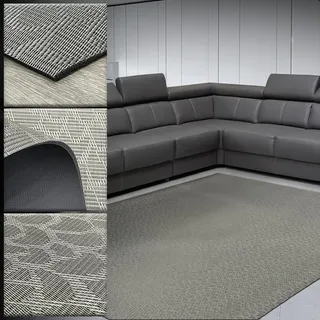 Tadi & Imperio1979 Geflochtener Vinyl-Teppich für Wohnzimmer, 100 x 150, Küchenteppich, waschbar, Outdoor-Teppich, Küchenteppich, Küchenteppich, Flurteppich