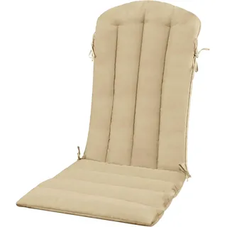 YEFU Adirondack Stuhlkissen, Schaukelstuhlkissen mit Riemen, klappbares Terrassenstuhlkissen für drinnen und draußen, 55,9 x 50,8 x 7,9 cm, Hellbraun