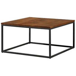 MASSIVMOEBEL24.DE Couchtisch Wildeiche 80x80x43 natur geölt LOUNGE COLLECTION #08 - Braun