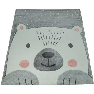 Paco Home »Cosmo 346« rechteckig 12 mm Höhe 3D-Design, niedliches Bär Motiv, Pastell-Farben, Kinderzimmer,