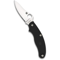 Spyderco Erwachsene Messer UK Ieichtgewichtiges Geradkantiges mit Drop Point Klinge, Schwarz
