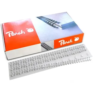 Peach Drahtbinderücken - 3:1-34 Ringe - A4-100 Stück - 6mm silber – PW064-01