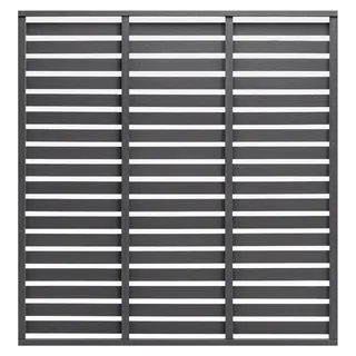 WPC-Zaunelement 180x180 cm Grau