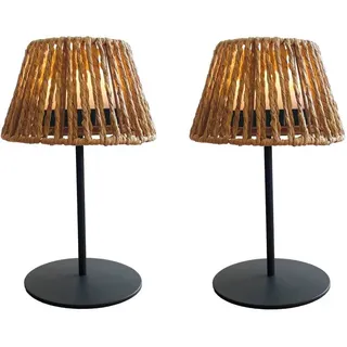 Lumisky TWINS RAFFY 2 Stück Mini-Tischlampen, kabellos, weiß, dimmbar, Höhe 23,5 cm