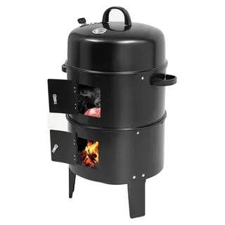 Räuchergrill, Vielseitige Kochmöglichkeiten, Robuste Konstruktion, schwarz