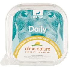 Bild 9x300g Almo Nature Daily mit Huhn, Schinken und Käse Hundefutter nass
