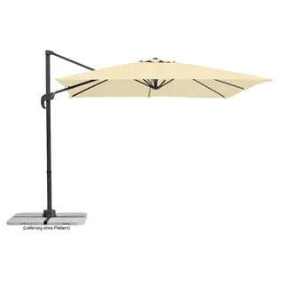Schneider Ampelschirm , Naturfarben , Textil , 338x239x270 cm , 360° drehbar, lichtecht, UV-beständig, verrottungsfest, mit Belüftung , Sonnenschutz, Sonnenschirme