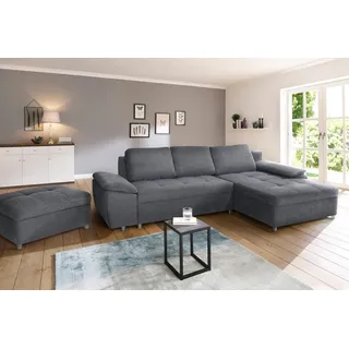 OTTO home Ecksofa Labene L-Form Kunstleder 2-Sitzer Grau