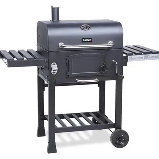 Großer Holzkohlengrillwagen mit Temperaturanzeige