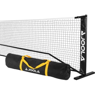 Joola Pickleballnetz Elemental Pickleball Net mit Stahlrahmen, PPVC-Netz, Out-/ Indoor, inkl. Tragetasche, 9 kg, Schwarz 670 cm x 91,44 cm