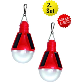 Näve Leuchten Solarleuchte CAMPING mit LED Platine Solarleuchte CAMPING mit LED Platine 2er-Set Solar-Pendelleuchte rot