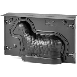 Zenker Lämmchenbackform zu Ostern – 700 ml Füllvolumen – 3D Kuchenform mit Antihaftbeschichtung und Lämmchen als Motiv zum backen – Leckere Deko als Osterlamm Backform, Schwarz