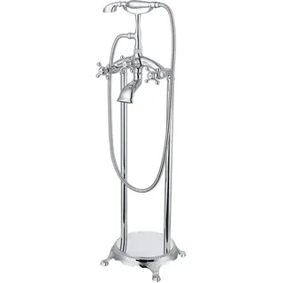 HOME DELUXE - Design Standarmatur - Retro - Höhe: 100 cm, inkl. Handbrause I freistehende Armatur Wannenbrause Wanneneinlass