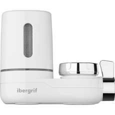 Ibergrif M91007 Wasserhahn filter für Trinkwasser, kalkfilter wasserhahn, Kann Entfernt ​Blei, Chlor, Sand, chwermetalle und Andere Schadstoffe (Einschließlich 1 Filter)