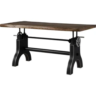 MASSIVMOEBEL24.DE Esstisch Mango 160x90x80-101 höhenverstellbar natur geölt Manchester #101
