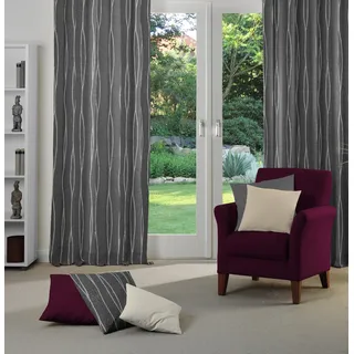 Dekokissen WIRTH "DALLAS" Gr. 3, schwarz (schwarz, gemustert unifarben), B:40cm L:60cm, Kunstfaser, Polyester, Dekokissen_Sitzkissen_Kissenhüllen, Dekokissen, Kissenhülle ohne Füllung, 2 Stück