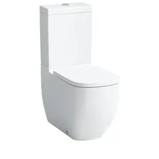 Laufen Palomba Stand-WC, Tiefspüler, für aufgesetzte Spülkasten, spülrandlos, Abgang waagrecht/senkrecht, 700x360x430mm, H824801, Farbe: Weiß mit LCC