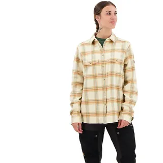 Fjällräven Damen Övik Heavy Flannel Hemd, Chalk White/Dune Beige, S