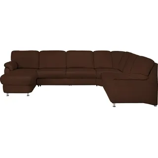 Beldomo Premium Wohnlandschaft , Kastanienfarben , Metall , Echtleder , Rindleder , nicht einzeln stellbar, U-Form , 329x239 cm , erweiterbar, Typenauswahl, Bettkasten erhältlich, Fußauswahl, Lederauswahl, planbar, seitenverkehrt erhältlich, Bettfunktion erhältlich, Hocker erhältlich, Rückenfutter , Wohnzimmer, Sofas & Couches, Wohnlandschaften, Wohnlandschaften in U-Form